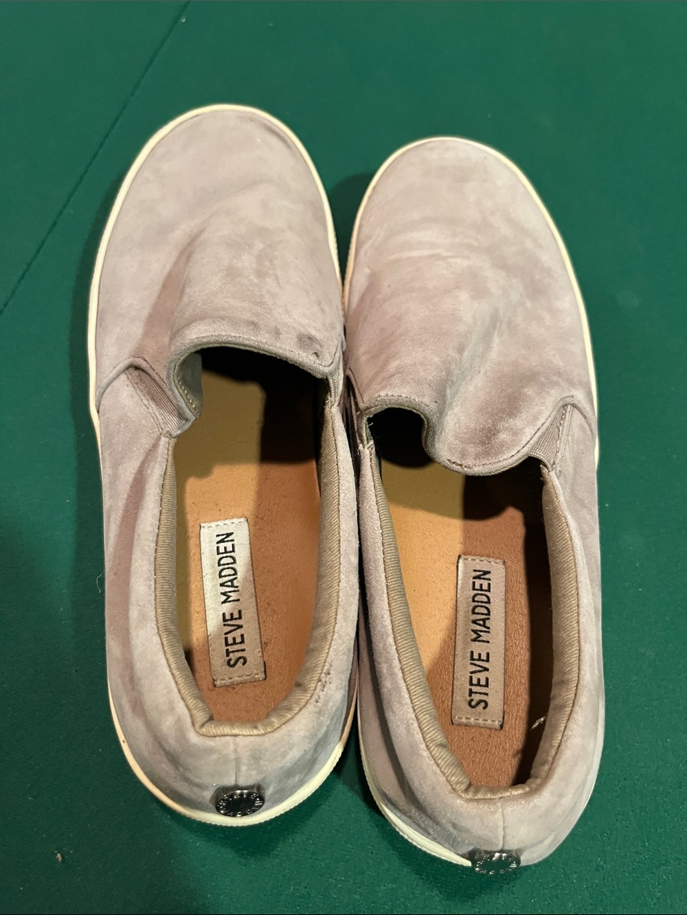 Steve Madden Slip-On Sneakers in Taupe Suede